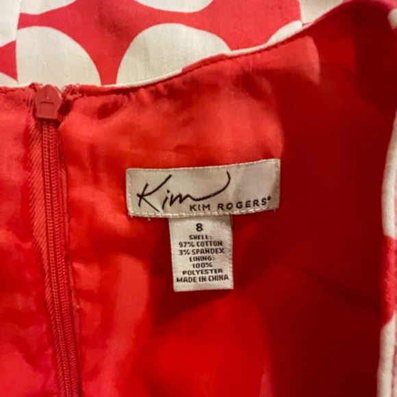 Kim Rogers Geranium Valentino Dot Dress 8 FREE SHIP - Picture 4 of 4